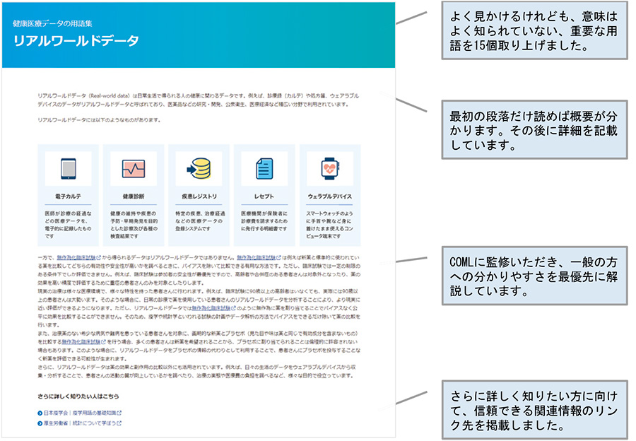 Figure.1 Glossary of Health Care Data: Glossary of Terms page1 Example